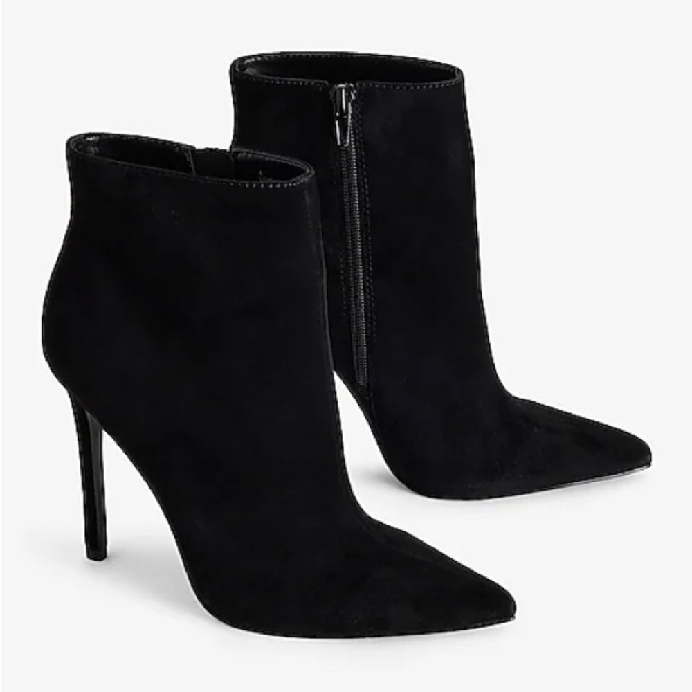 Express Black Heeled Ankle Boots